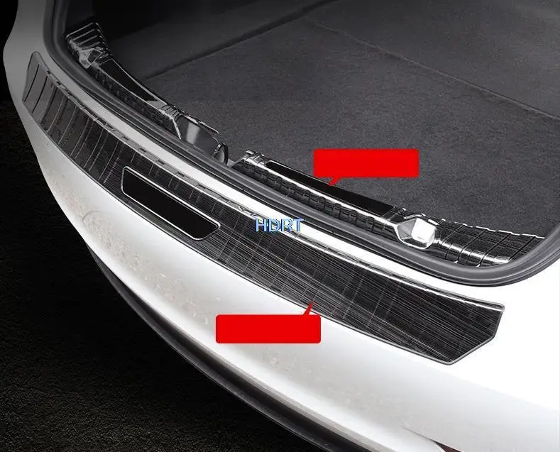 

For Tesla Model 3 2019 2020 2021 Stainless Steel Trunk Inner Guard Car Rear Bumper Guard Plate Cover Trim New Style Accessories