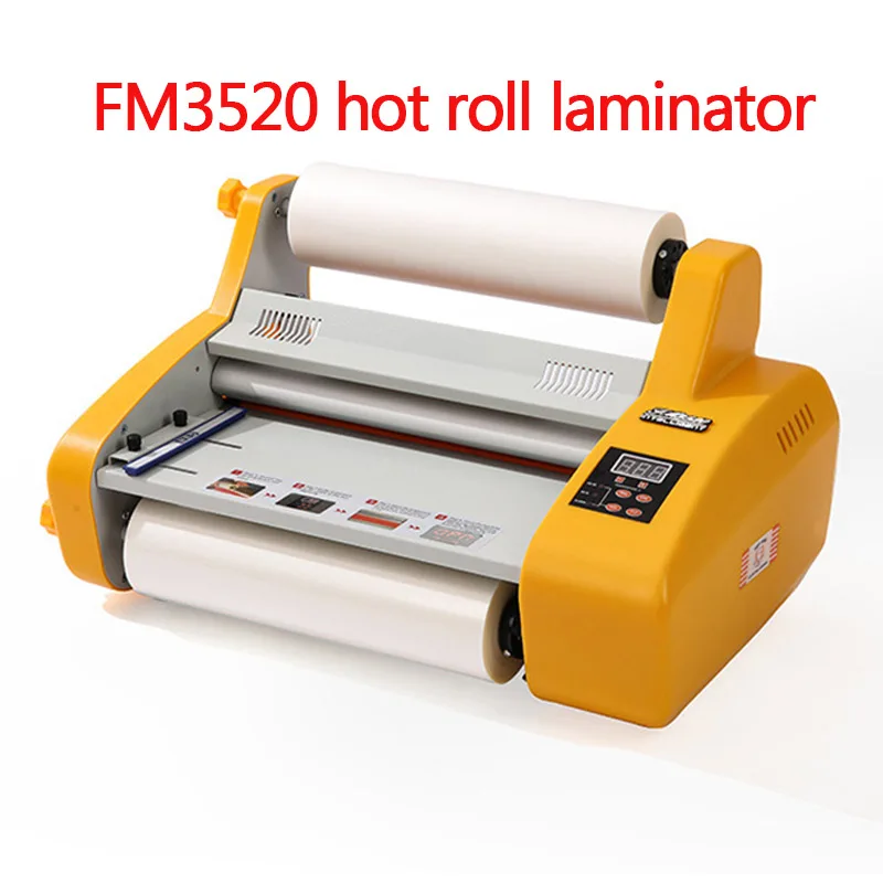 

Cold&Hot Laminating Machine FM3520 A3 Photo Film Laminator Cold Plastic Electric Sealing Machine Laminator