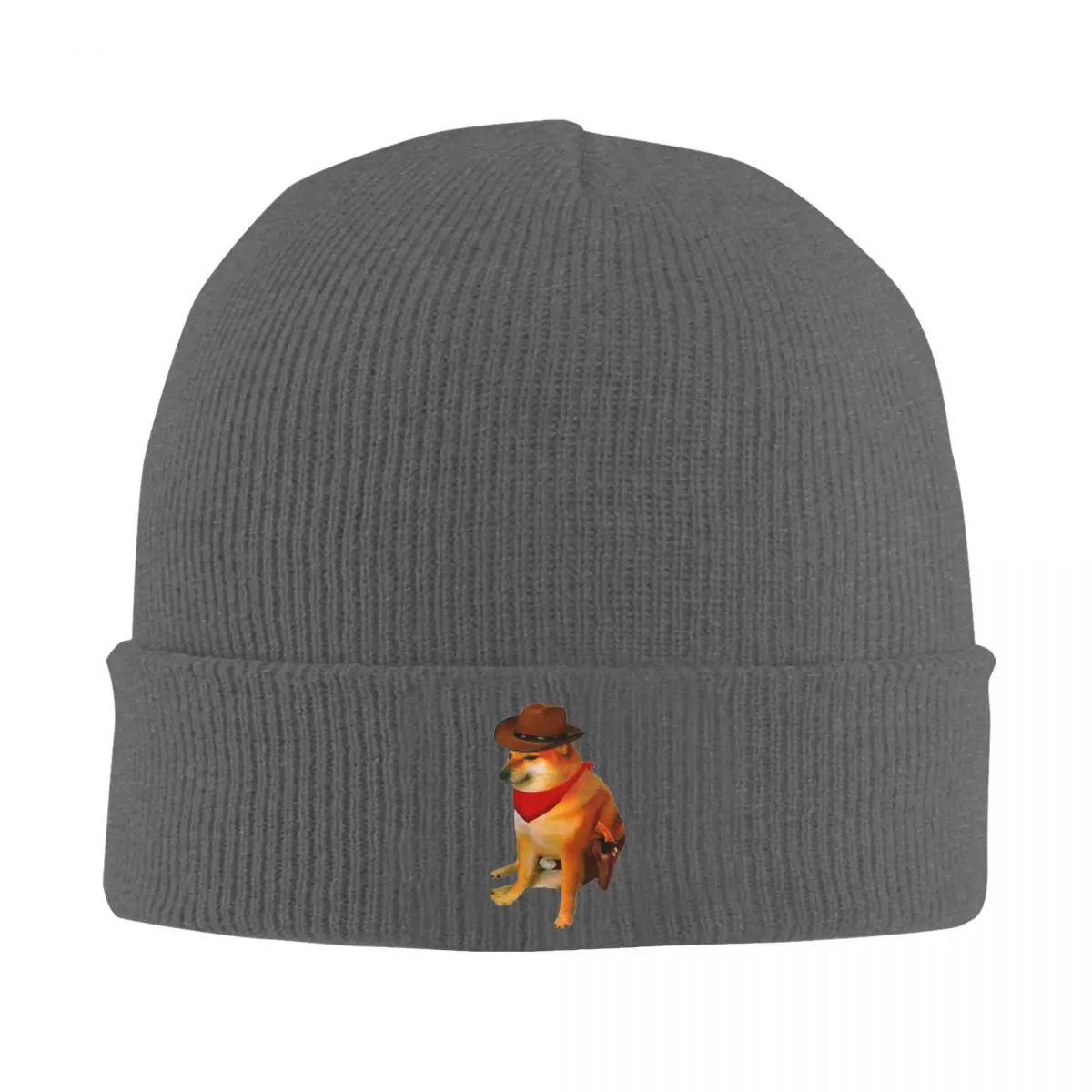 Doge Shiba Inu Memes Warm Knitted Cap Fashion Bonnet Hat Autumn Winter Outdoor Beanies Hats for Men Women Adult