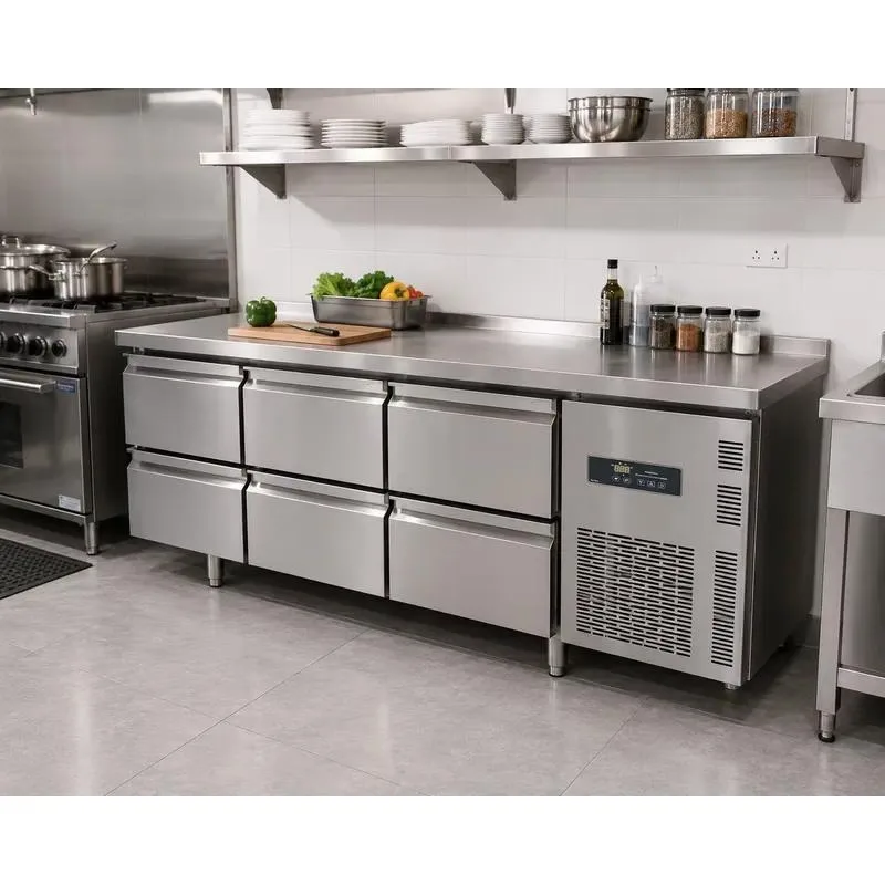 for High quality stainless steel commercial drawer workbench