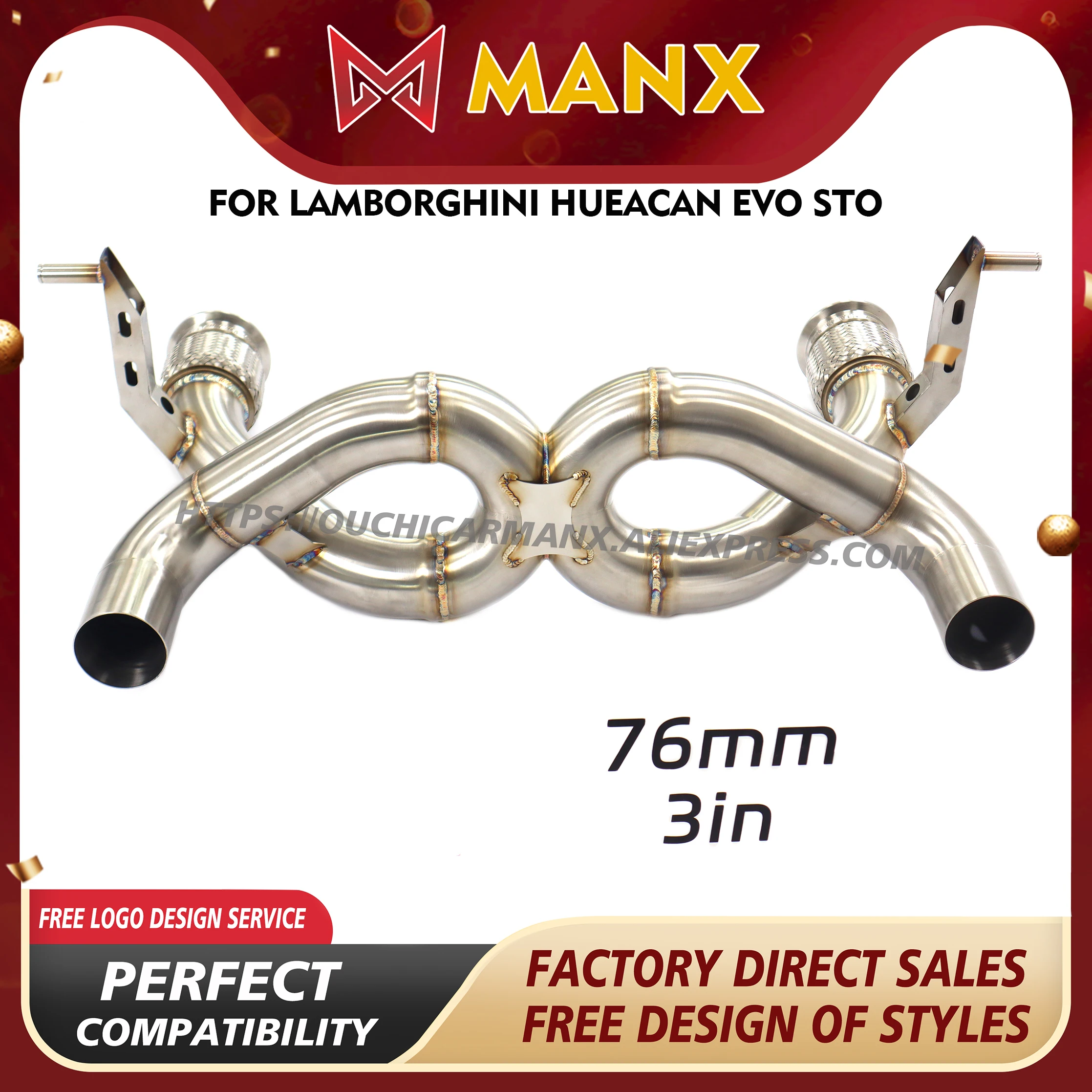 

Выхлопная система MANX для Lamborghini Hueacan EVO STO Catback из нержавеющей стали Сверхдлинная гарантия X-tube Design