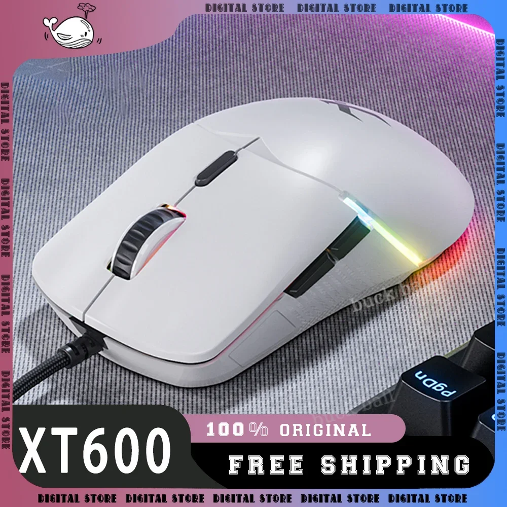 

XIBERIA XT600 Gamer Mouse USB Wired Lightweight Mouse 16000dpi 3389paw Micro Movement Macros E-Sport Gaming Mouse Office Gifts