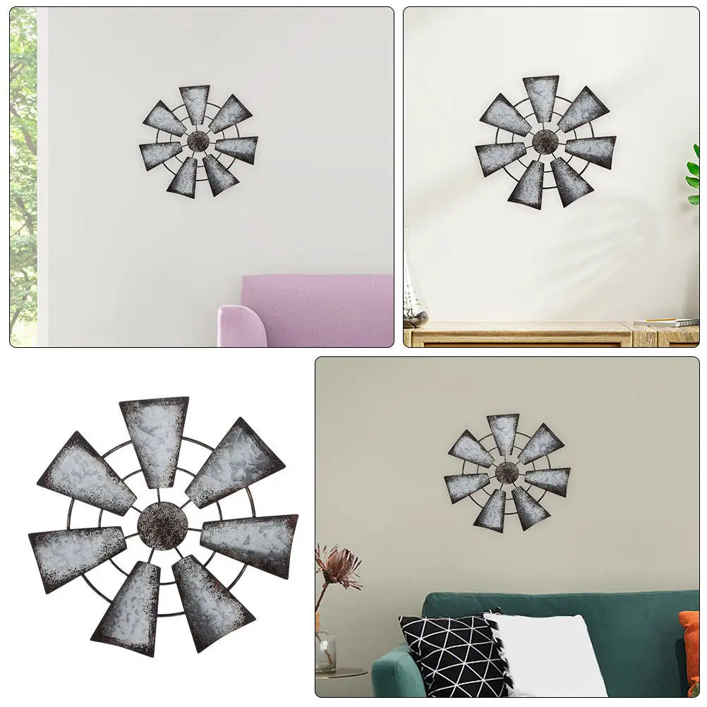 

Настенный декор: Винтажная подвесная декорация в деревенском стиле, железная ветряная мельница с эффектом состаривания, для украшения стен