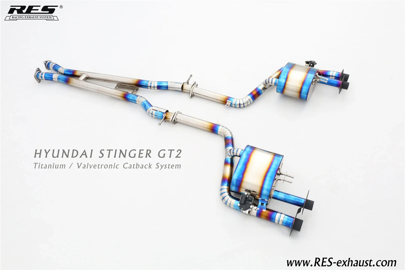 Wholesale High Performance TIG Welding TC4 Grade Titanium Exhaust Pipe RES Exhaust For KIA Stinger 3.3T