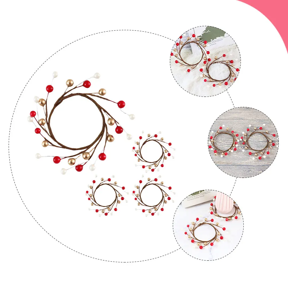 

4Pcs Simulation Garland Natural Beautiful Berry Wreath Christmas Decoration Home Party
