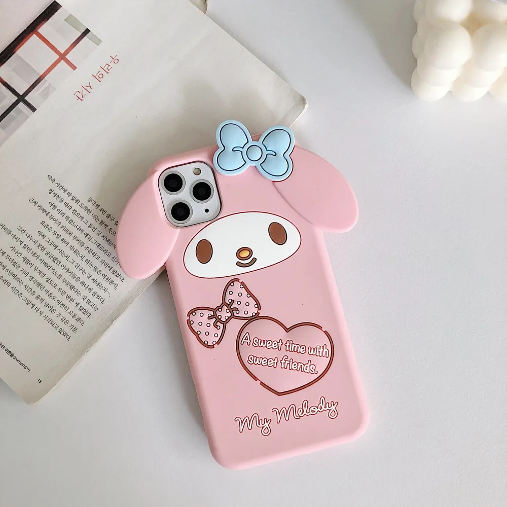 3D Cartoon My Melody Soft Silicone Case Shockproof Cover for iPhone 16 15 14 13 12 Pro X XS Max XR 6 6S 7 8 Plus 5 5S 4 4S SE - náhled 5