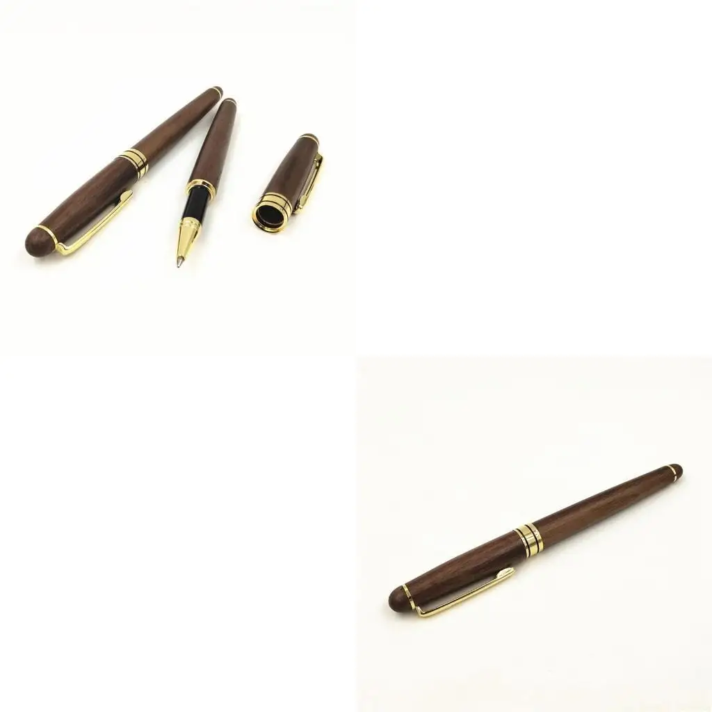 

Ручки с гелевыми чернилами орехового дерева Тонкая ручка для подписи Быстросохнущие гладкие нейтральные ручки