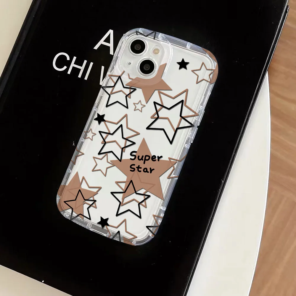 Estojo transparente à prova de choque para iPhone, INS, Coreano, Bonito, Airbag, INS, Airbag, 16, 15, 14, 13, 12, 11 Pro Max, 14, 15, 7, 8 Plus, X, XR, XS, Max, SE2020