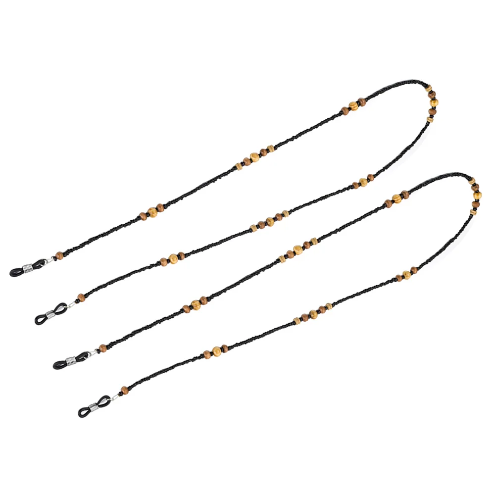 

2 Pcs Glasses Holder Strap Eyeglass Chain Eyewear Safety Retainer Cord Round Sunglasses