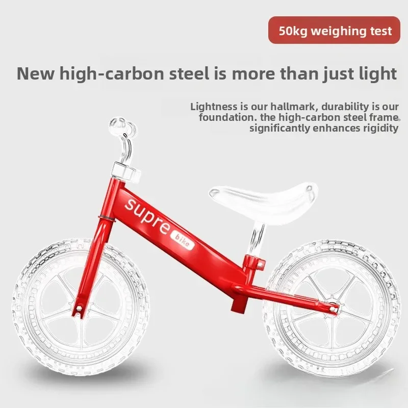 12in children’s balance bike,high-carbon steel frame,adjustable seat,a suitable for young children between 80 and 105 centimetre