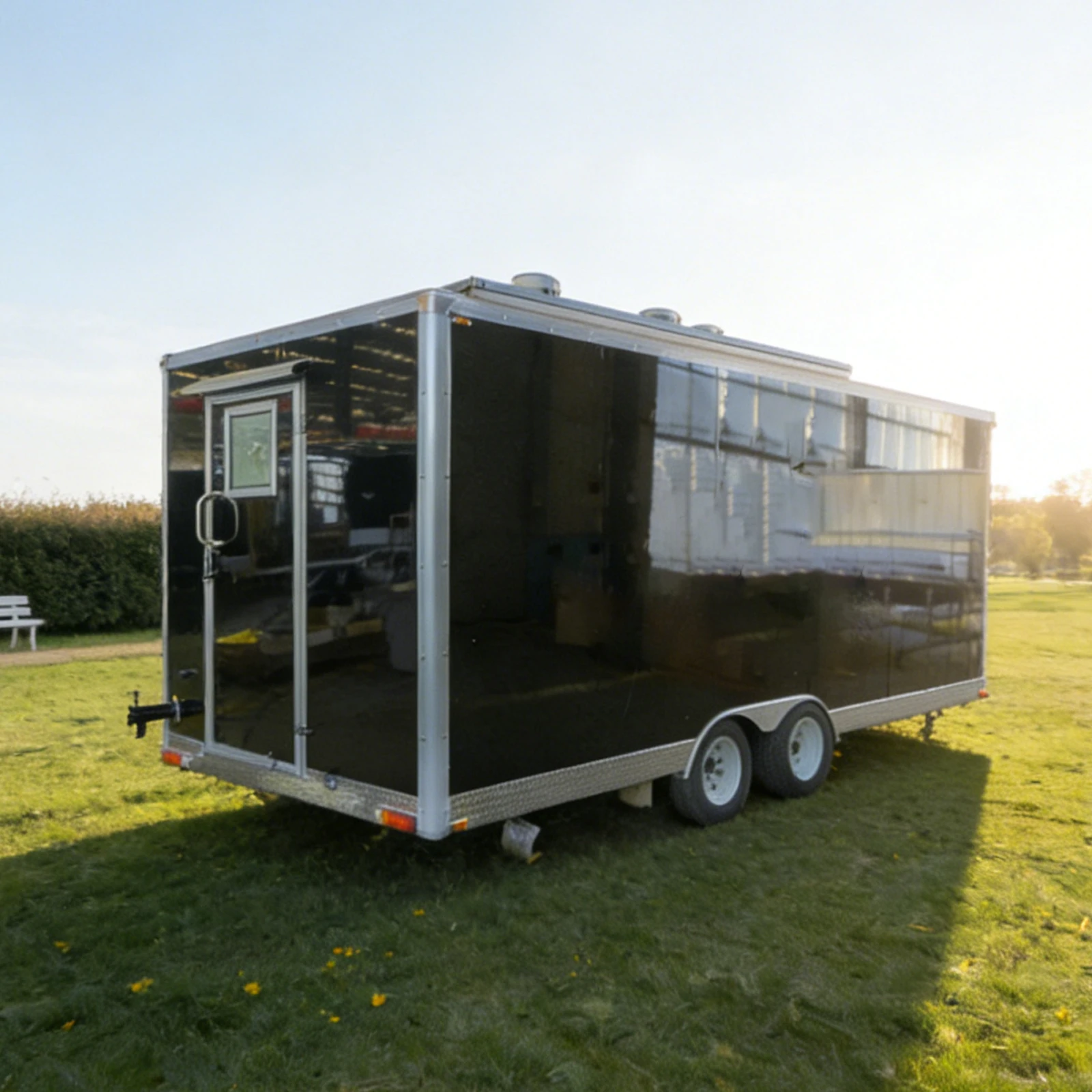 

Mobile Food Truck Container & Trailer, Food Trailers for Sale, Commercial Catering Trailer for BBQ & Street Food Business