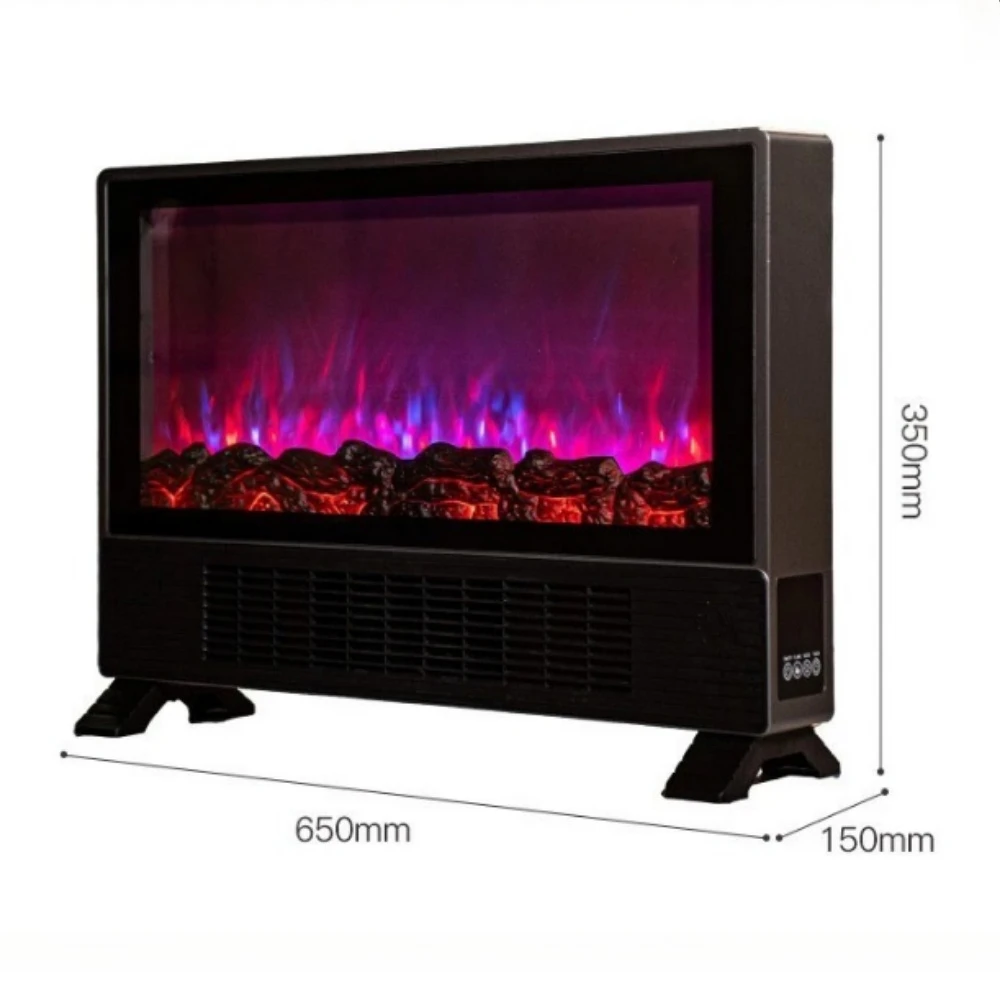European Electric Fireplace 3D Realistic Flame Graphene Energy‑Saving Heater Overheat Protection Home Indoor Heating Stove