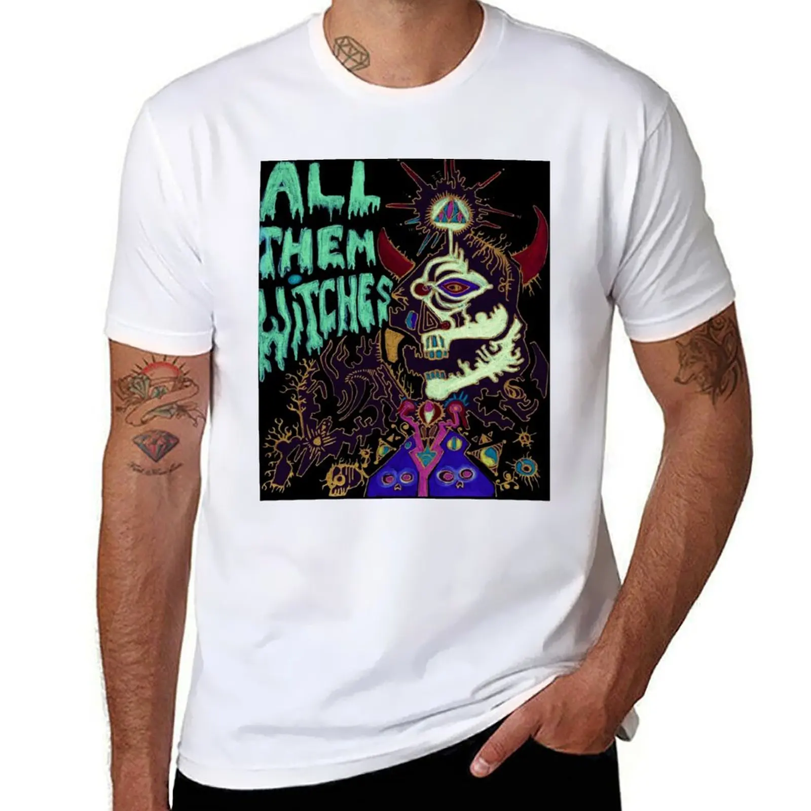 

all them witches T-Shirt man graphic t shirt printed t shirts for man men t shirt cotton 100% T-Shirt