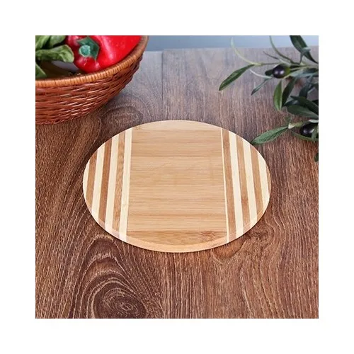 Evvehediyelikeşya Bamboo Round Trivet Pot Pan Teapot Six Underlay