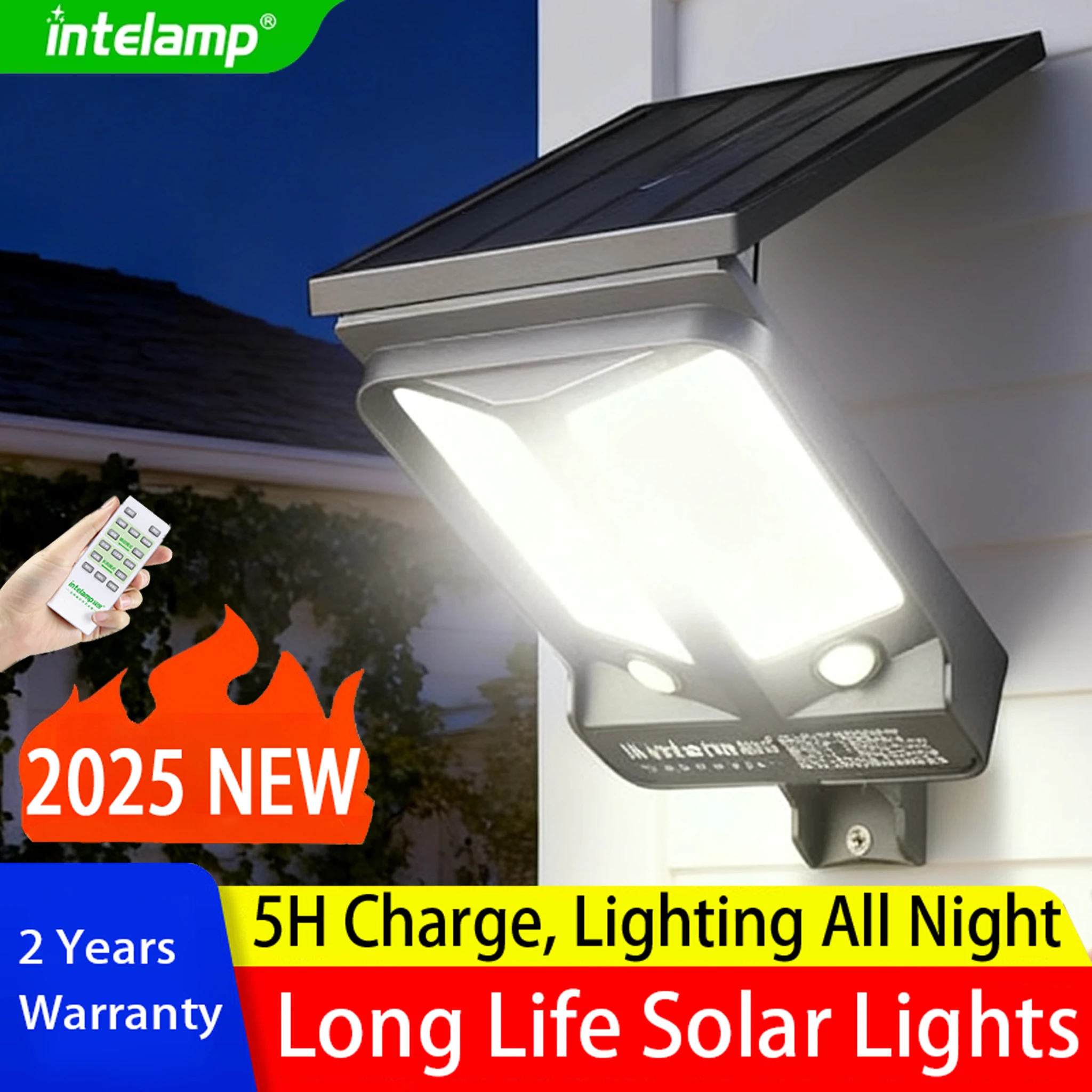 

2026 New Solar Led Light Super Bright 99LED Solar Lamp Outdoor Garden Waterproof Sunlight Powered Spotlight with Motion Sensor