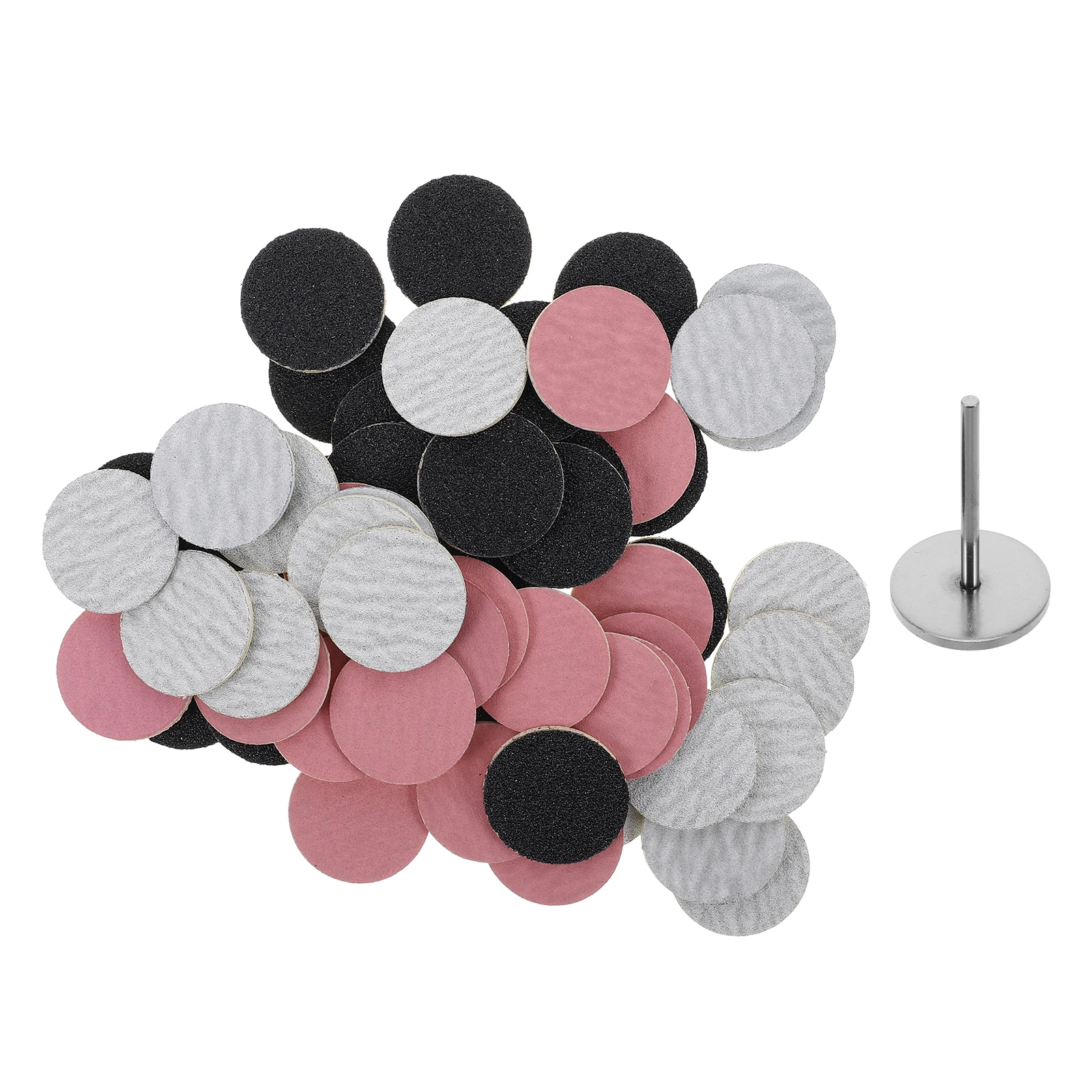 Kit de polissage des ongles, disques de ponçage, dissolvant de callosités pour pieds, outils de manucure et de pédicure, mèches de papier de verre de remplacement pour ongles plats, 60 pièces