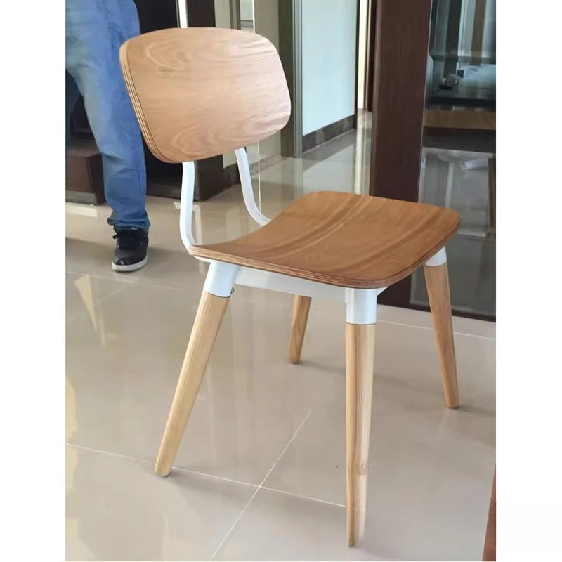 Chairs Nordic simple solid wood casual western restaurant backrest chair fast food burger restaurant dining restaurant canteen w