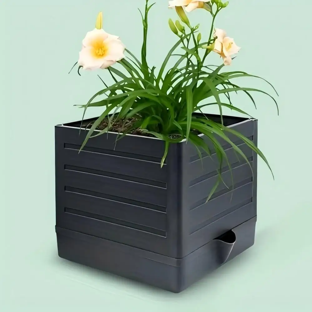 Tomatenkooi met automatische bewatering, plantenbak en roosterrek voor klimplanten, geschikt voor binnenplaatsen