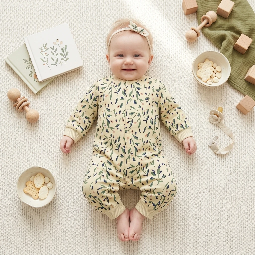 Toddlers Clothing Sweet Spring Autumn Long Sleeve Baby Girls Rompers Cute Floral