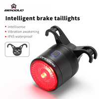 BENGGUO Bike Tail Light Intelligent Brake Sensor Night Riding Light Safety Warning Light Mountain Road Bike Riding Gear
