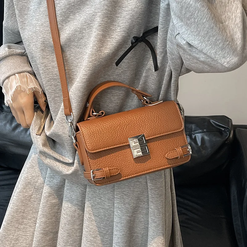 

‌Spring 2025 Mini Square Bag Women Diamond Quilting Crossbody Shoulder Bag Vintage Chic Casual PU Handheld Purse