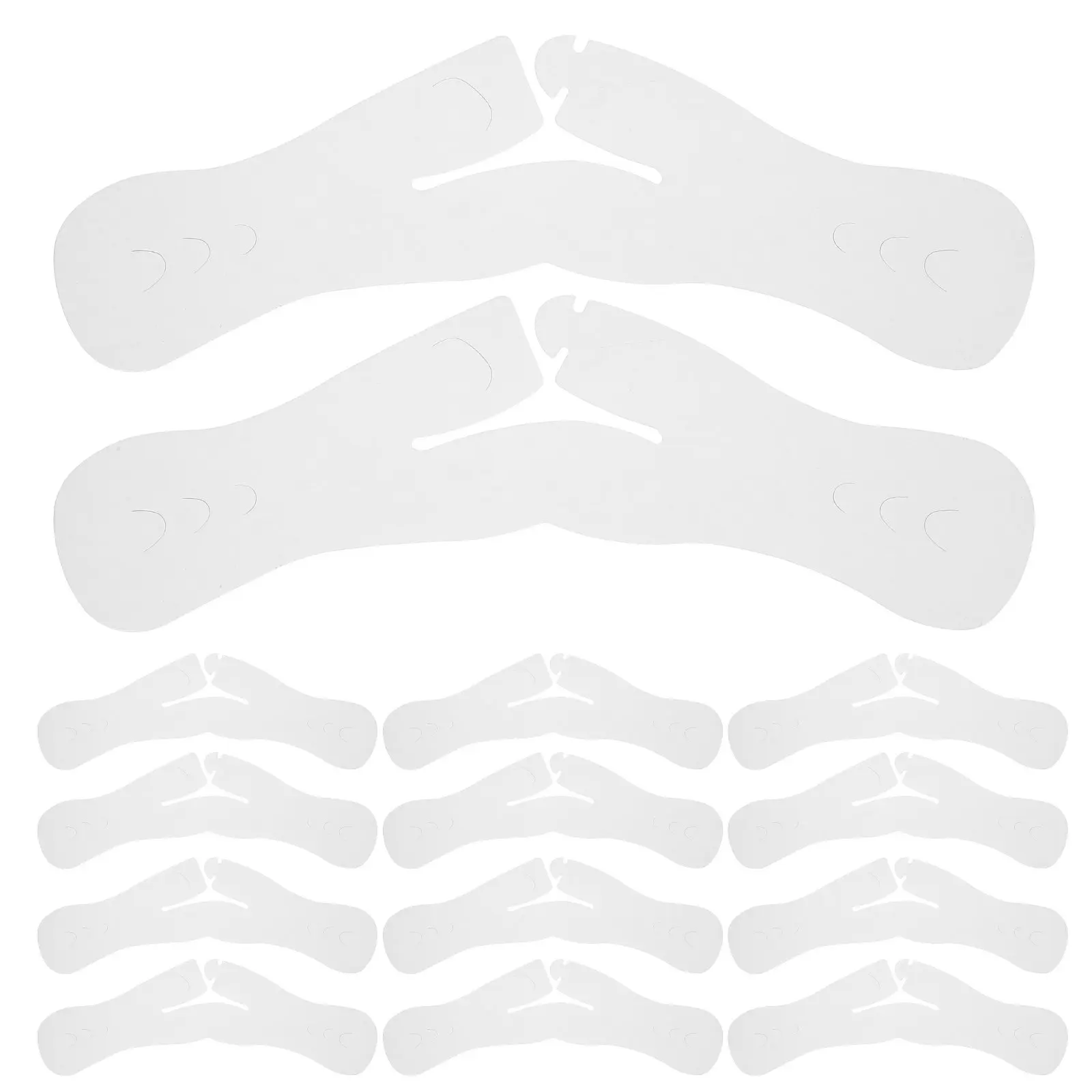 50Pcs Shirt Shoulder Pads Hanger Shoulder Form Paper Shaper Reusable Dry Cleaner Clothes Support Pads Protectors White