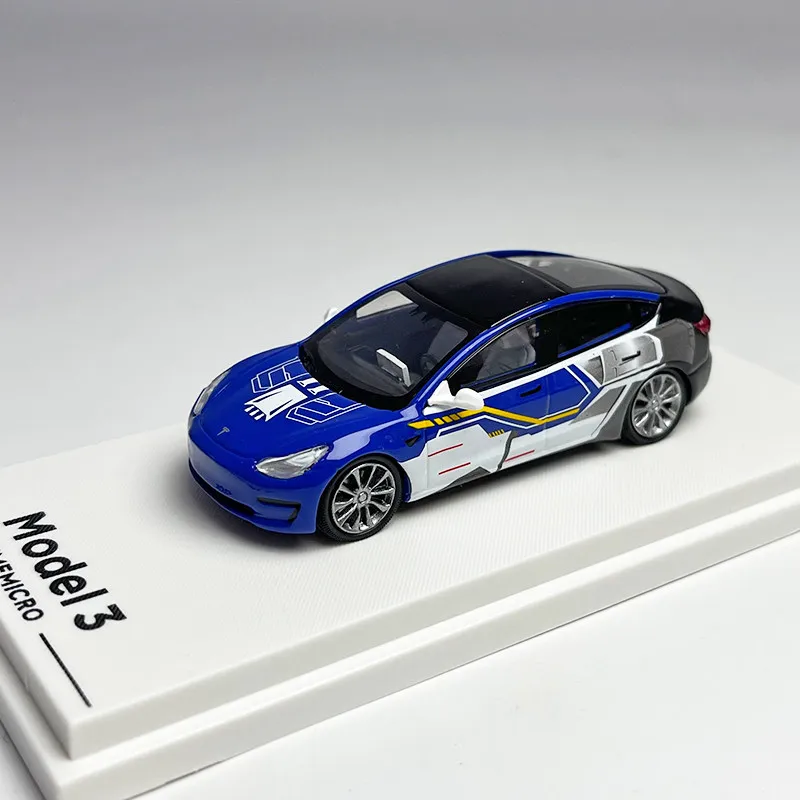 TM 1:64 Tesla Model 3 Mechanical Coating Roadster Concept Car Alloy Die Casting Model, Cool and Powerful Gift for Boys.