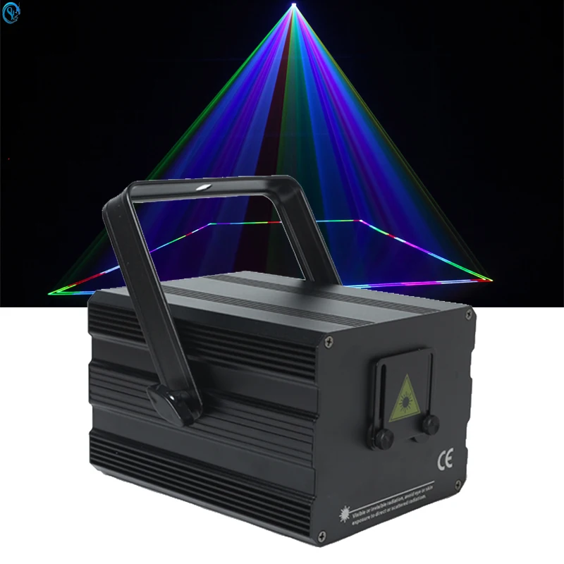 Proyector láser de Navidad RGB colorido, equipo de escenario profesional, luces de 2W por Control DMX para DJ, Disco, fiesta, espectáculo