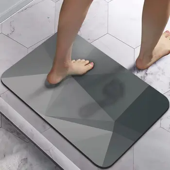 접시 건조 매트 커피 머신 드레인 매트, 추상 아트 스타일, 싱크대 드레인 매트, 부드러운 규조토 진흙 수도꼭지 흡입 매트 