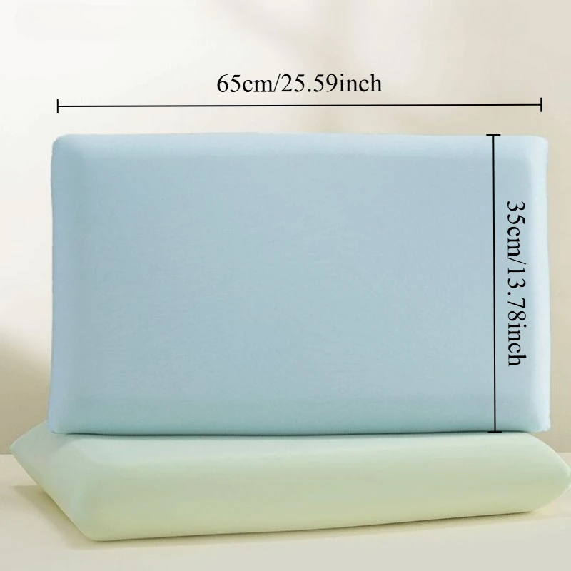 Universal Stretch Fit Ice Silk Pillowcase with Elastic Bands Cooling Pillow Covers for Memory Foam Pillow No Pillow Core view 6