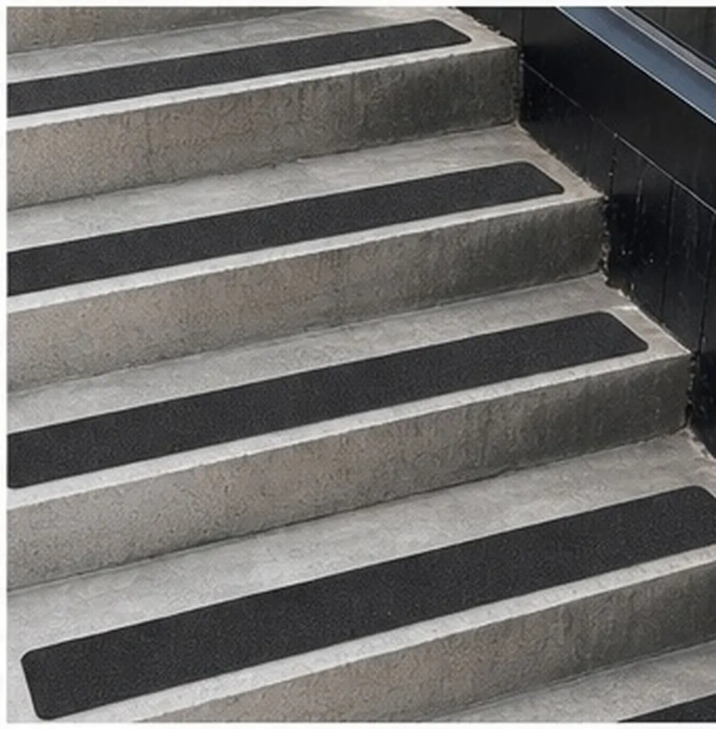 10Pcs Stair Tape Anti Slip Self Adhesive 7.86 Inch X 2.49 Foot Outdoor Indoor Non Skid Traction Strips for Concrete Wood Step
