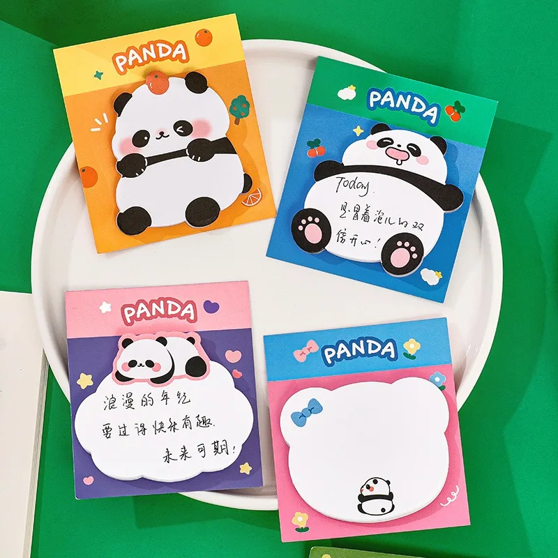 20 Colors Kawaii Footprint Sticky Notes Self Stick Adorable Memo Pads with Reusable Note Tabs for Students School Gift