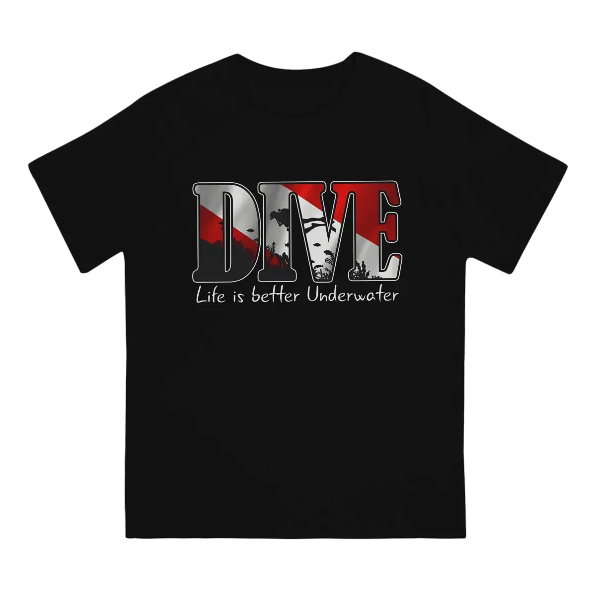 Scuba Diving Life Is Better Underwater T Shirt Goth Men's Tees Summer Clothing Harajuku Crewneck TShirt