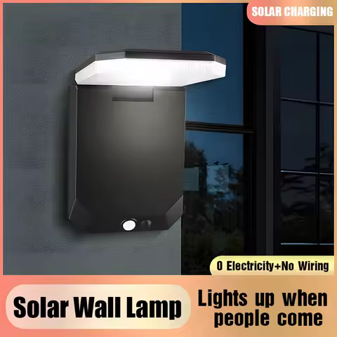 Outdoor Solar Folding Wall Light with Motion Sensor IP65 Waterproof LED Safety Light for Patio Outdoor Deck Porch Barn Garage