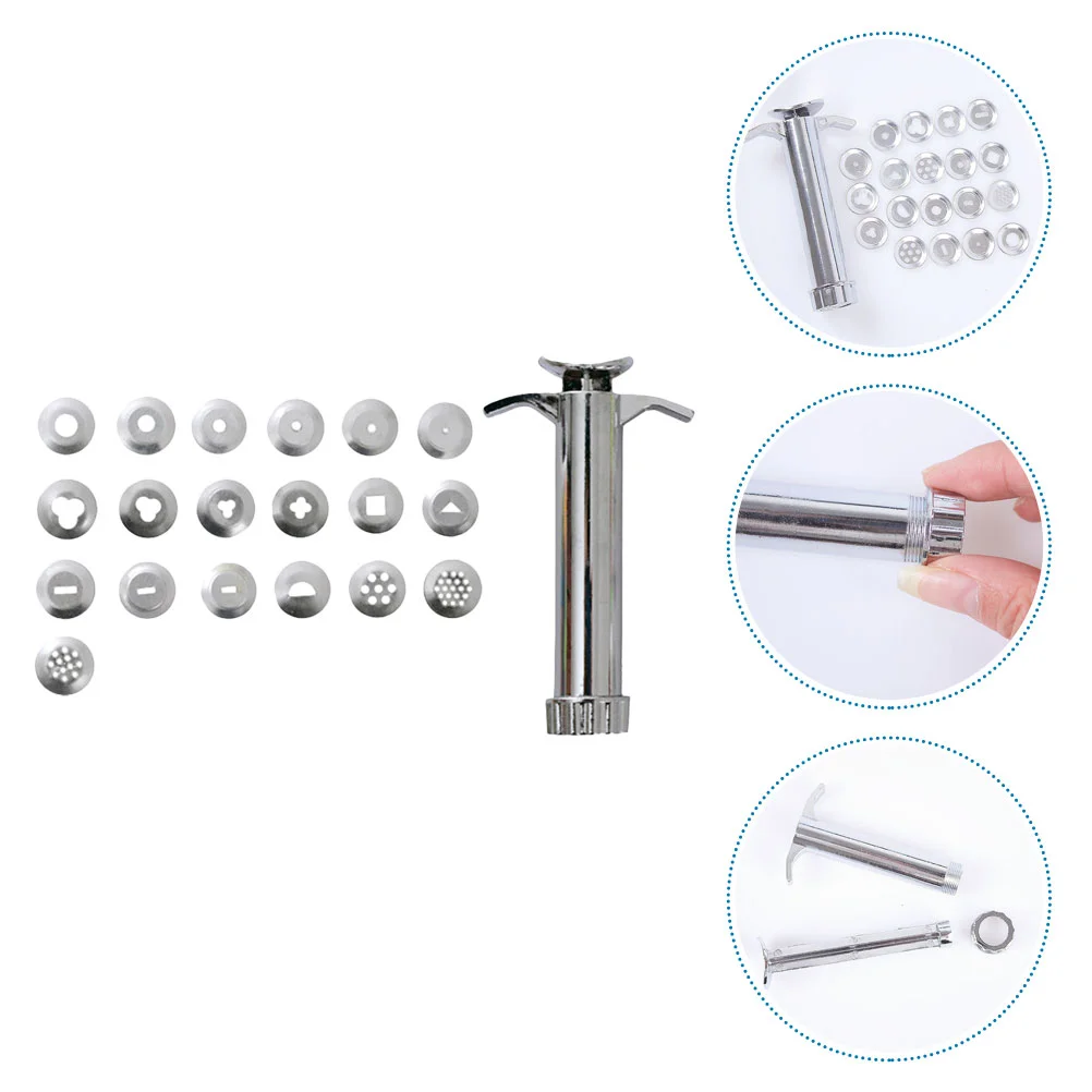 19 Hole Stainless Steel Clay Extruder Squeezer Polymer Tools for Making Sculpture Compact Storage Polymer Clay Tool