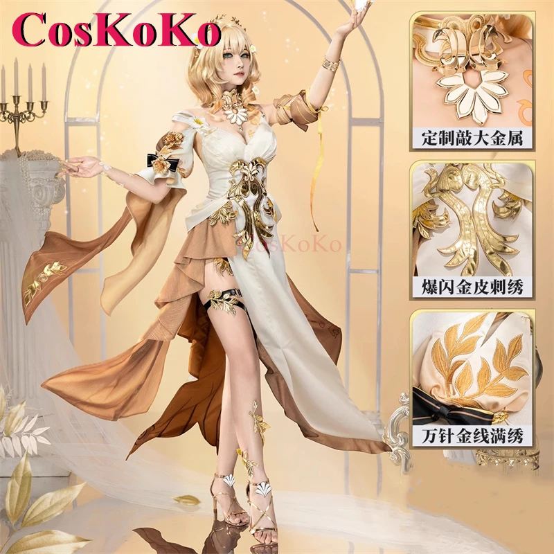 CosKoKo Aglaea Cosplay Game Honkai: Star Rail Costume Elegant Gorgeous Formal Dress Halloween Party Role Play Clothing S-XL New