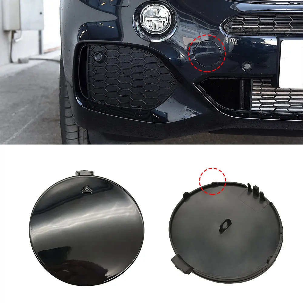 For BMW F15 X5 M Sport 2014-2018 Car Front Bumper Trailer Hook Tow Cover Cap Replacement Accessory Black White 51118060131