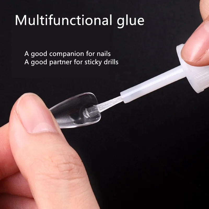 1pc False Nail Rhinestone Glue 10g Nail Art Glue Fast-Dry Adhesive False Nai Tips Ail Glue for 3D Decoration Tip Manicure Tool