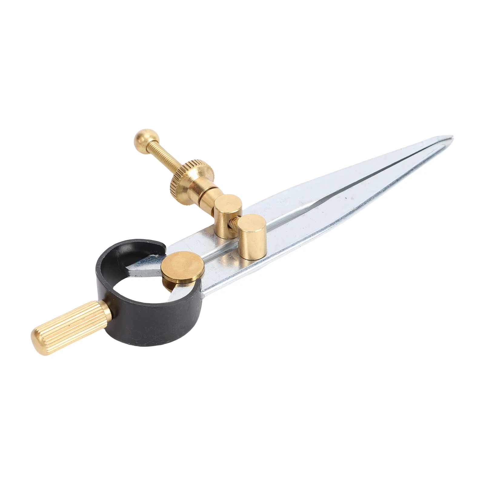 Spring Wing Divider Caliper  Lockable 4in Steel Leather  Creaser Drafting  Tool for Woodworking Metalwor