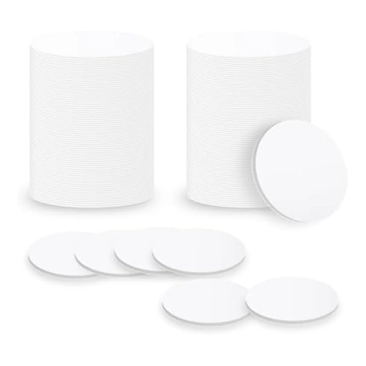 

55PCS NFC Tags 215 Blank White Card Sticker Coin Card with Adhesive Backing Enabled Mobile Phone