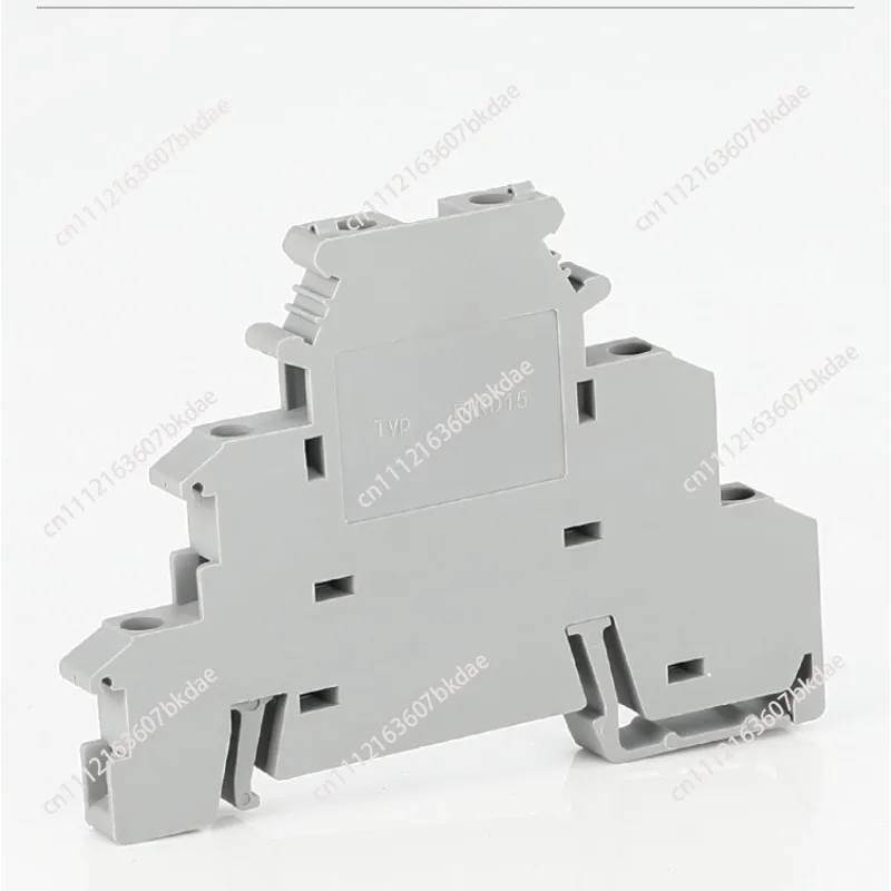 50Pcs DIN Rail Terminal Block DIKD 1.5, 1.5mm² 3-Tier Screw Clamp for C45/DZ47 Breakers & Industrial Control Cabinet