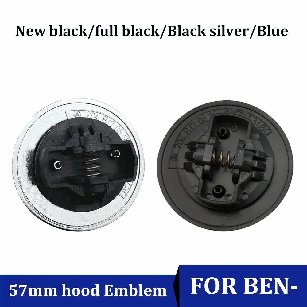 

1pcs Mercedes Benz emblem Black Star Car Front Hood Logo for Mercedes w204 w211 w205 W212 w203 w213 w124 w176 w177 accessories