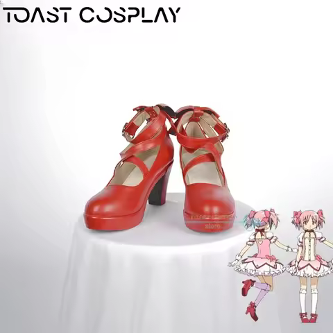 Kaname Madoka Puella Magi Madoka Magica Cosplay Shoes Anime Boots Comic Cosplay Costume Prop Shoes for Con Halloween Party