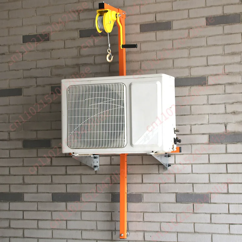 Self-Locking Folding Crane Manual Winch Assembly Tool Installation Stainless Steel Air Conditioning Lifting Tools