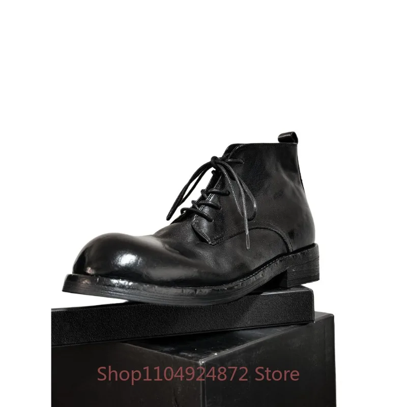 

Мужские ботинки ручной работы из натуральной кожи: защитные рабочие ботинки, винтажные, для активного отдыха, челси, высокие, до щиколотки