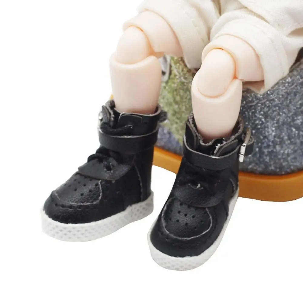 Bottes en cuir PU multicolores à la mode pour Ob11, bottes en cuir PU de 15cm, chaussures mignonnes et délicates pour enfants