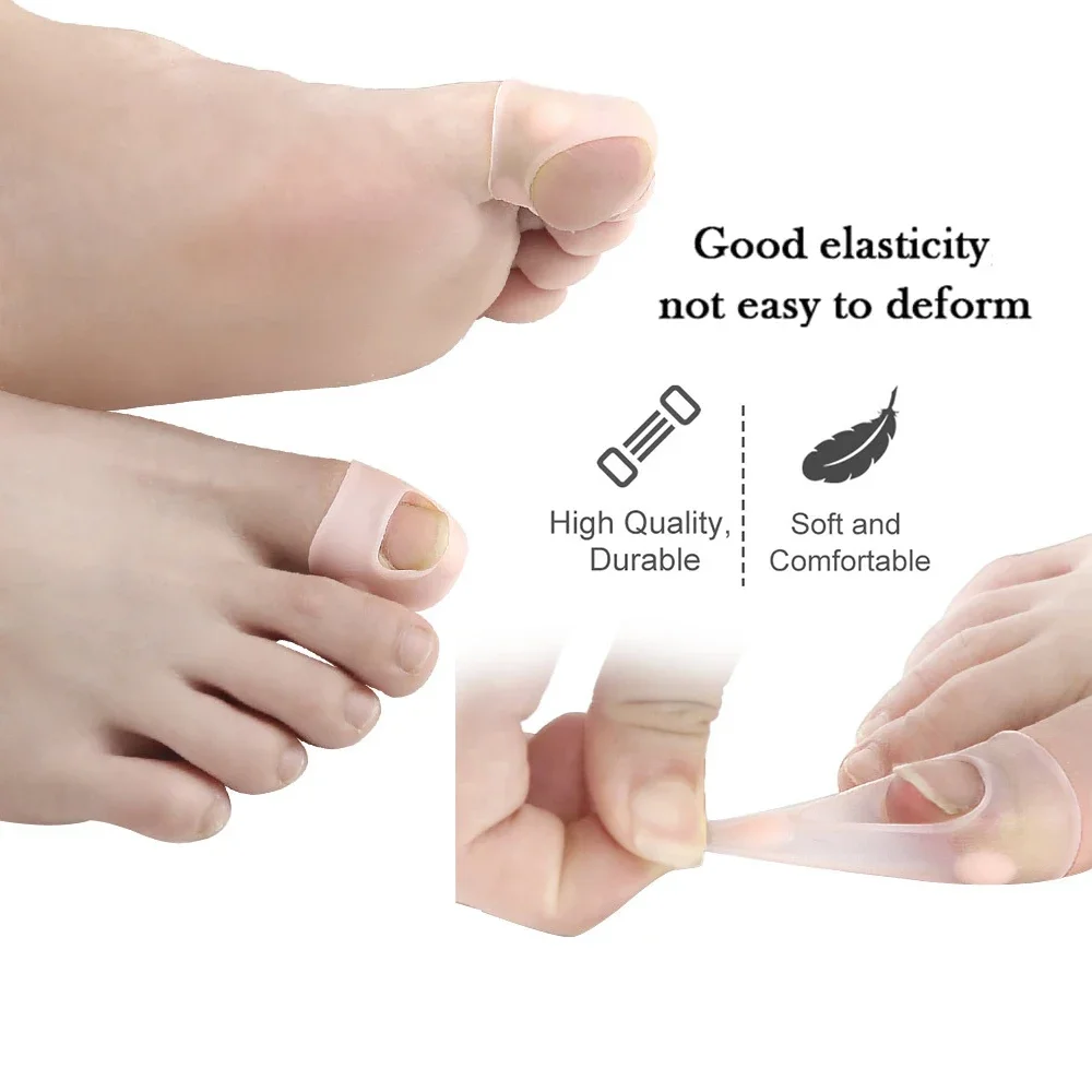 Pexmen Gel Ingrown Toenail Corrector Sleeves 2Pcs/Pair - Toe Nail Healing Care Protectors Paronychia Treatment Pedicure Tool