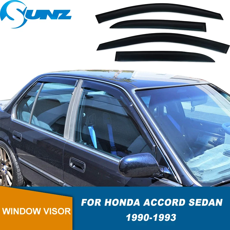 

Side Window Deflectors For Honda Accord Sedan 1990 1991 1992 1993 Auto Window Visor Vent Awnings Rain Guard Deflector Shelters