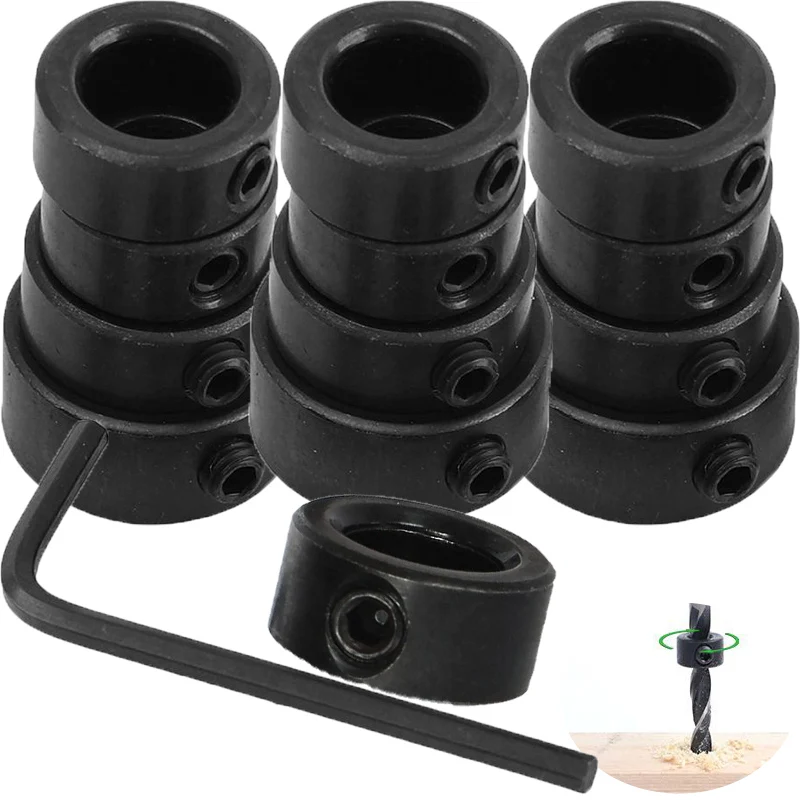 

Stopper Wheel Collar with Hex Wrench Machine Tools Hole Guide Woodwork Industry Bore Shaft Lock Collars Tools Diameter 3mm-16mm