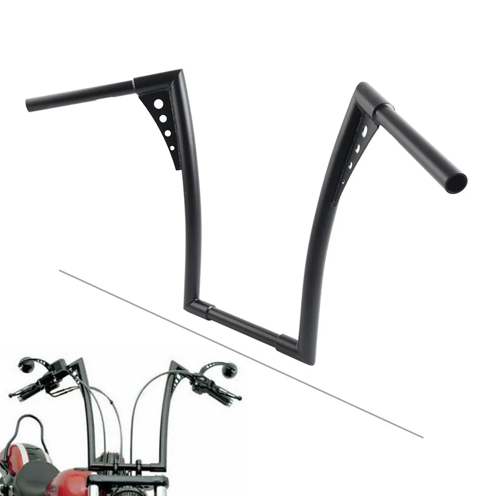 Manubrio Gancio Motore 18" Rise Ape Per Harley Sportster Softail Dyna Flst Fxst-image